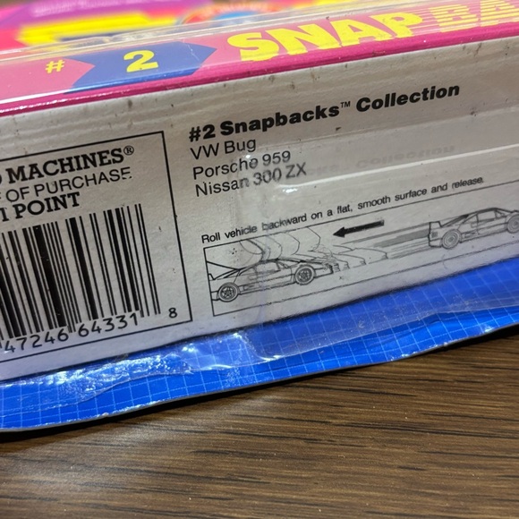 Galoob Micro Machines #2 Snapbacks Collection VW Bug, Porsche 959, Nissan 300 ZX - Picture 4 of 5